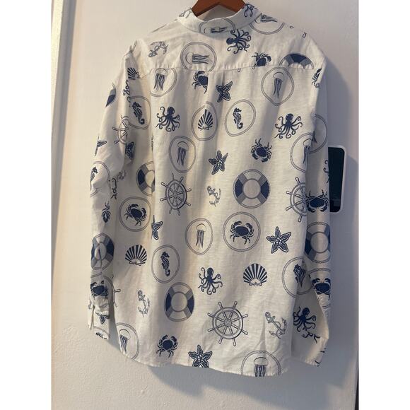 Brooks brother red tag vintage summer resort XL NWT 100% linen & Cotton bland - Picture 9 of 13